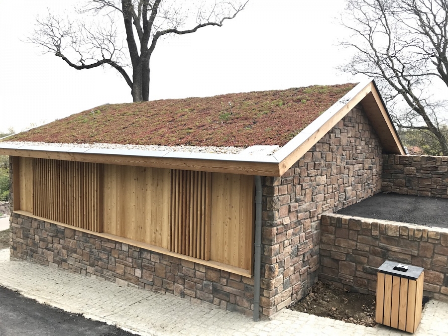 Mix Colorado Steinverblender mit Holzkombination
